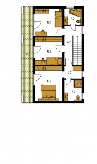 Mirror image | Floor plan of second floor - ARKADA 4